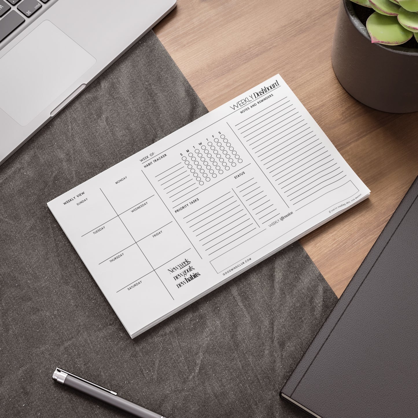 The Weekly Dashboard: Your Ultimate Weekly Planning Notepad